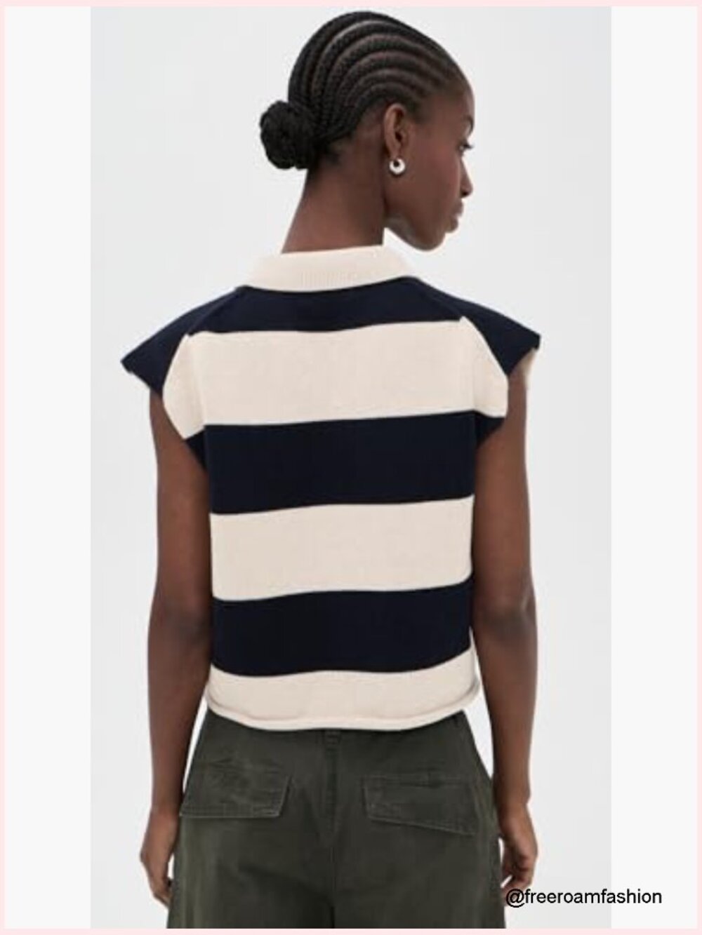 Mid-weight Stretch Knit Collared Neck Short Sleeve Sweater Polo - Picture 3 of 6